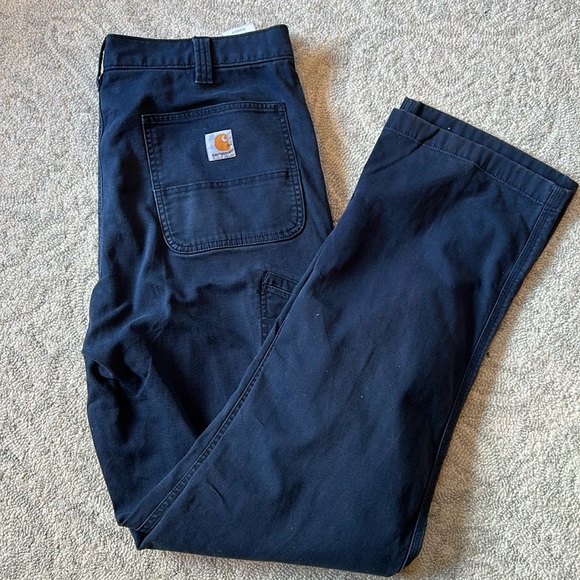 Men’s Carhartt Blue Relaxed Fit Pants Size 36 - Picture 1 of 5